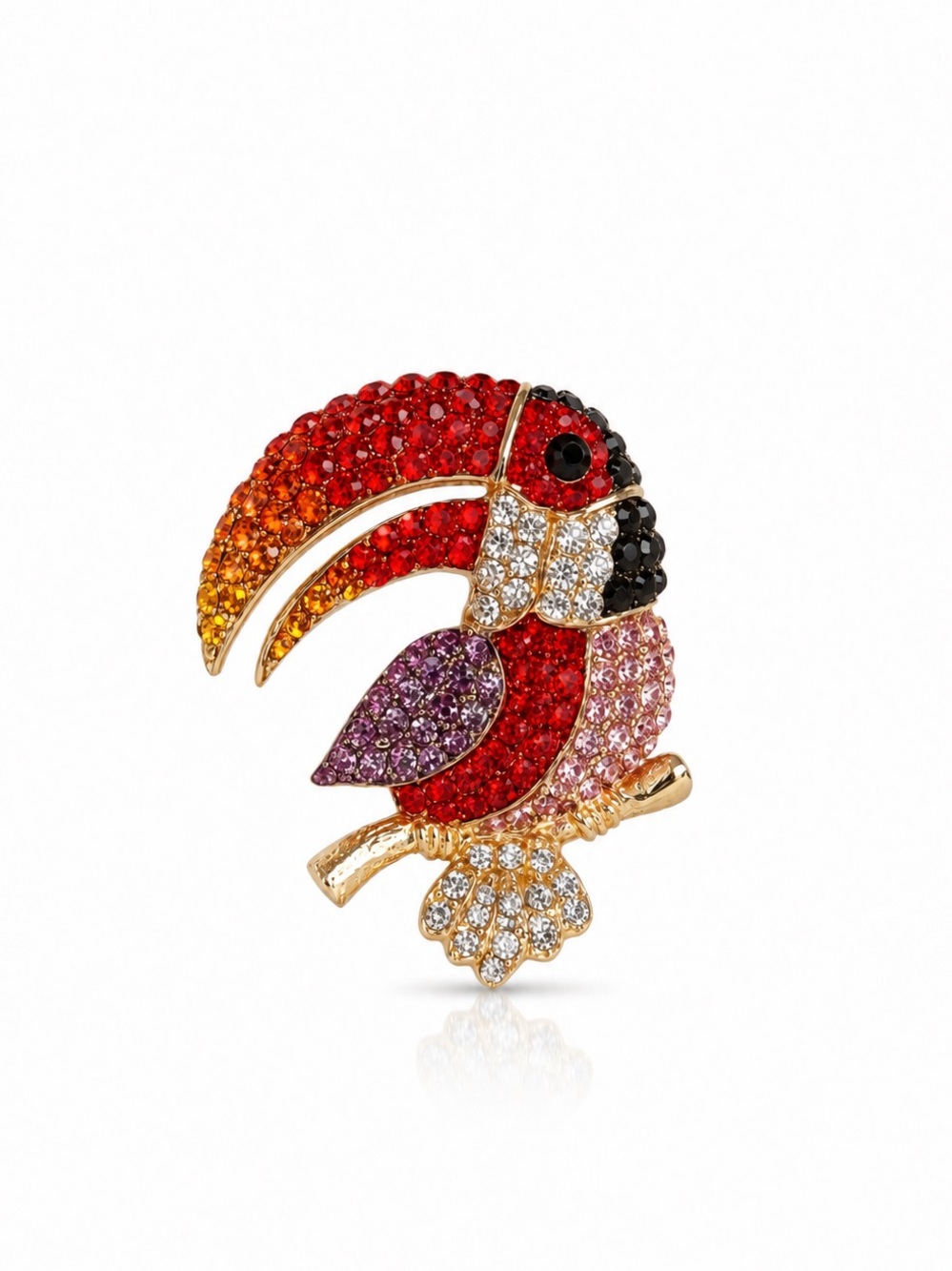 Chic Colorful Toucan Bird Brooch - Picture 1 of 6